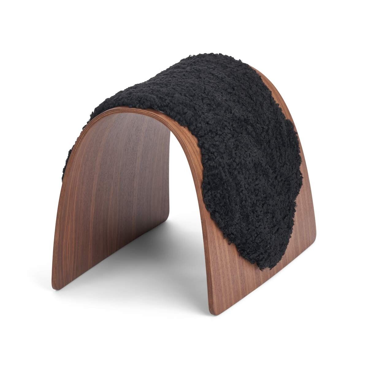 Sheep Stool cover | Kort lugg | Nya Zeeland Svart