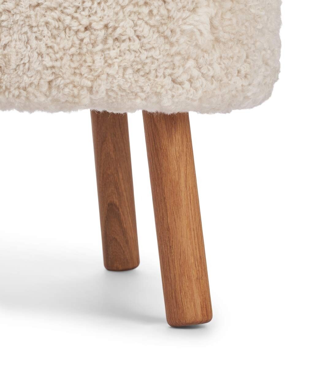 Emil Lounge Chair | Kort lugg Pearl
