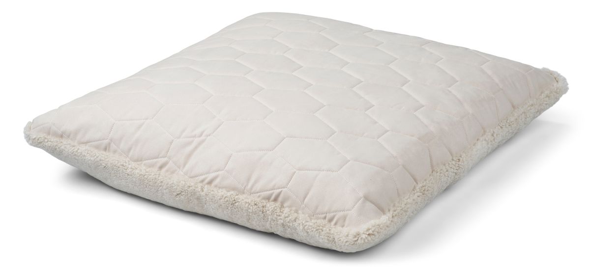 Maxi Kort Lugg Fårskinn Kudde Beige