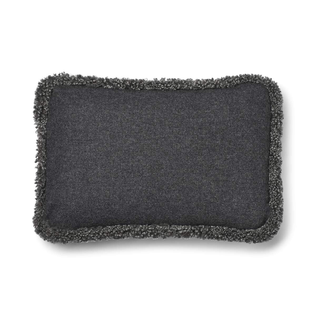 Classic Collection | Ullkudde | Kort lugg | Dubbelsidig | 52x52 cm | 34x52 cm Mörkgrå / Grå