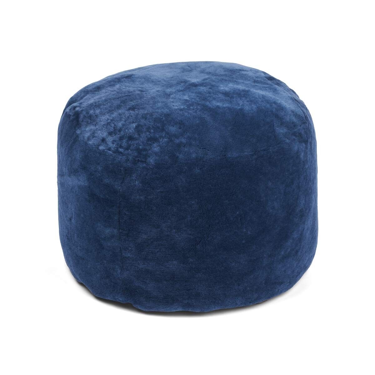 Runda pouf | Mockasin | Nya Zeeland | D55xH36 cm Marinblå