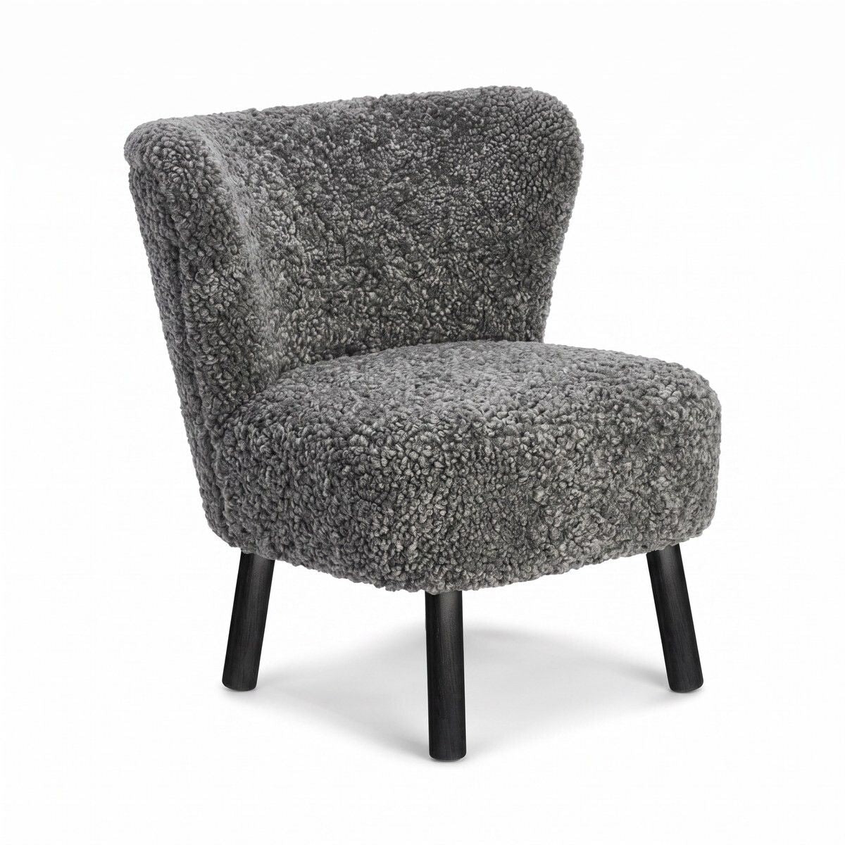 Emily Lounge Chair | Kort lugg Grå