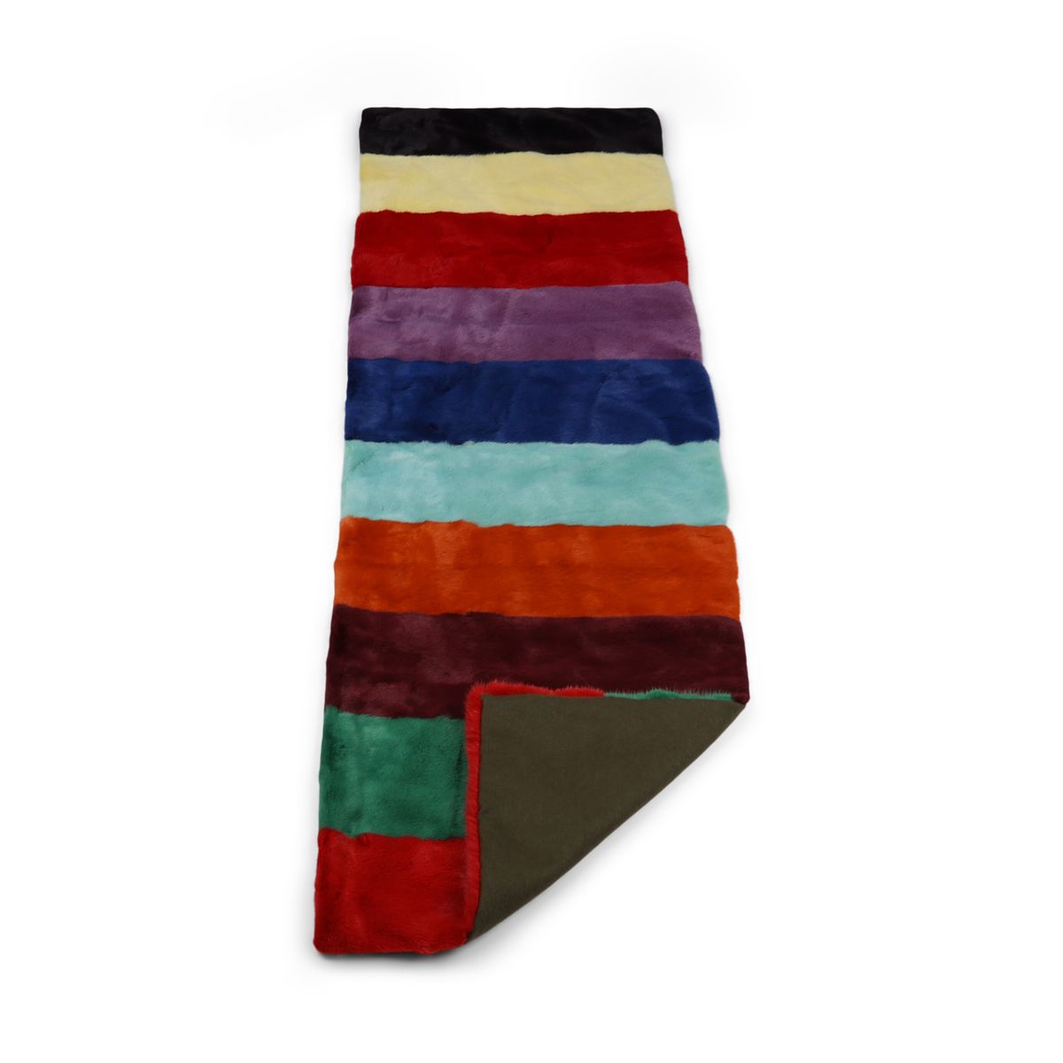 Minkpläd | Kashmirbaksida | Flerfärgad ljus | 52x156 cm
