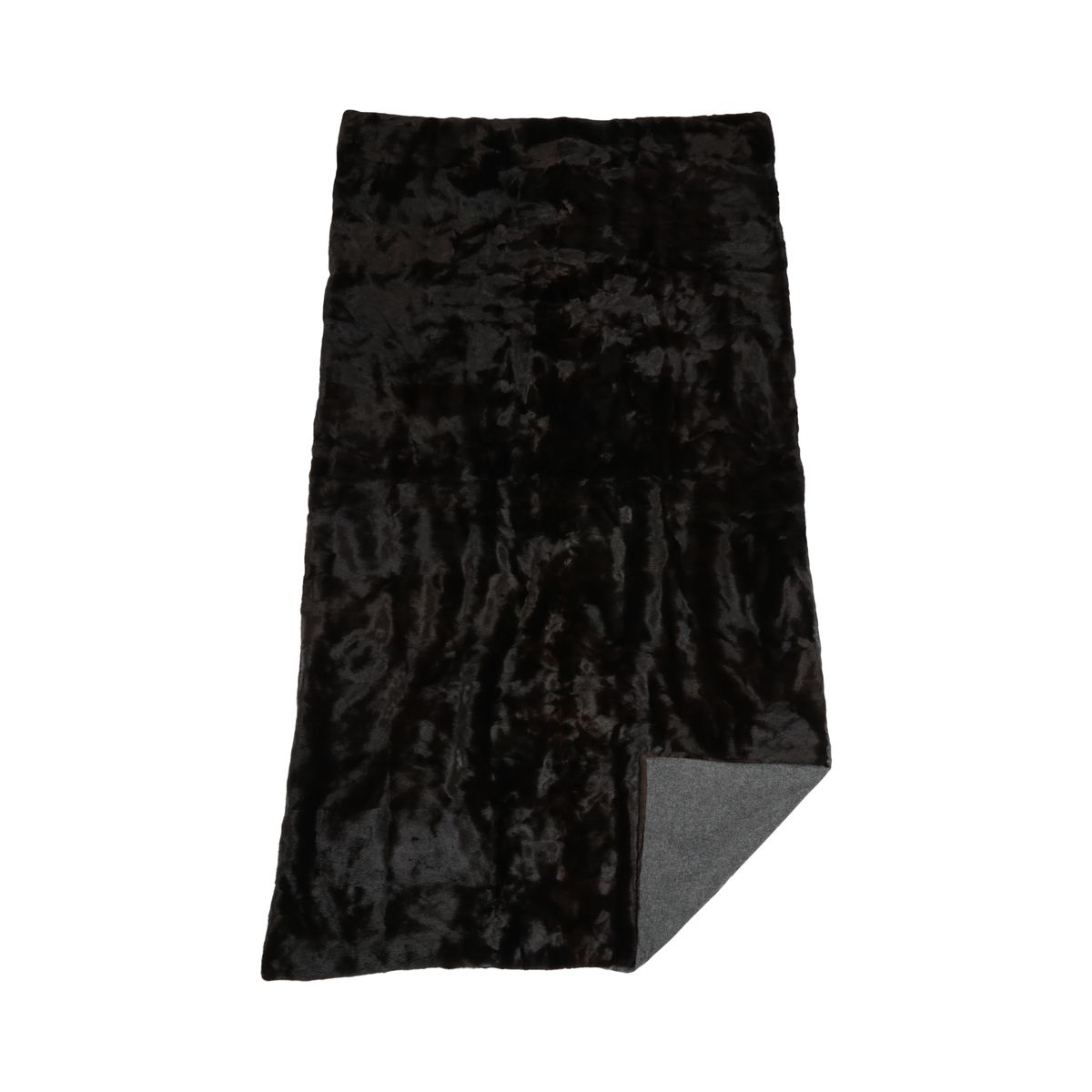 Minkpläd | Kashmirbaksida | Mörkbrun | 122x222 cm