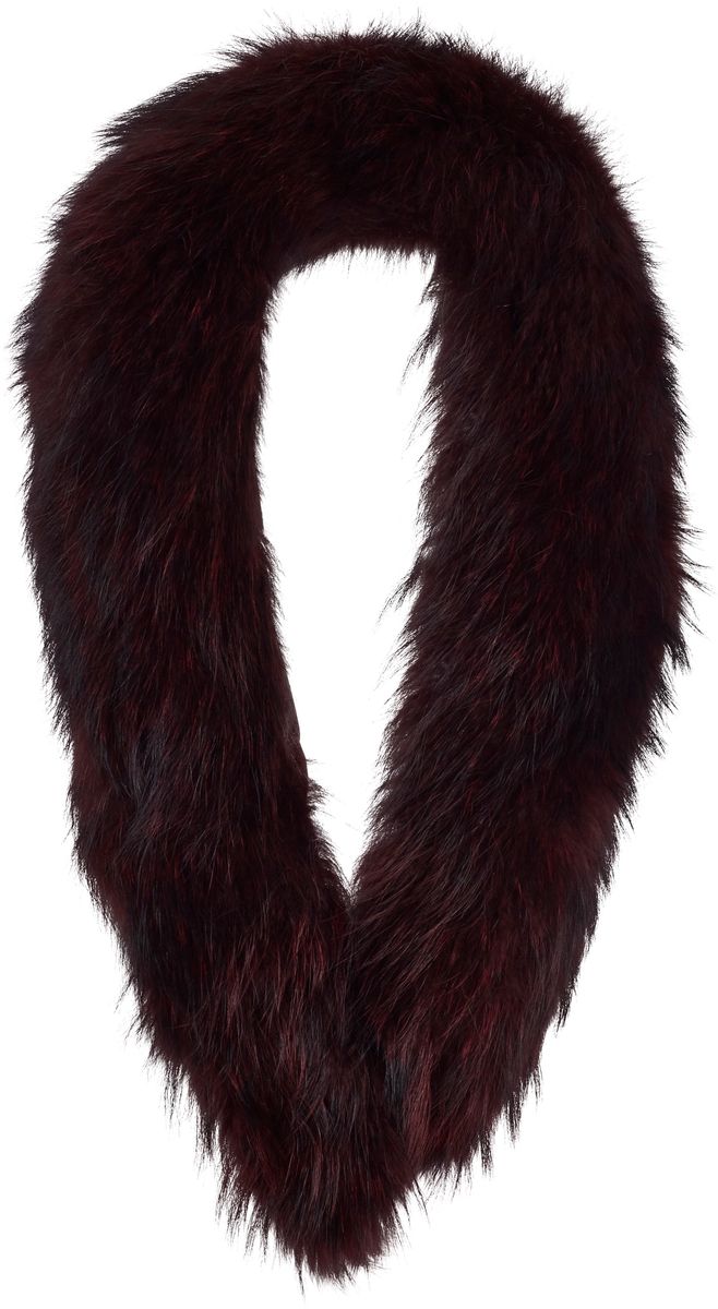 Klara Deluxe pälskrage Bordeaux