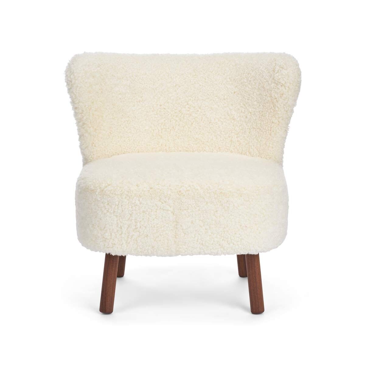 Emil Lounge Chair | Kort lugg Vit