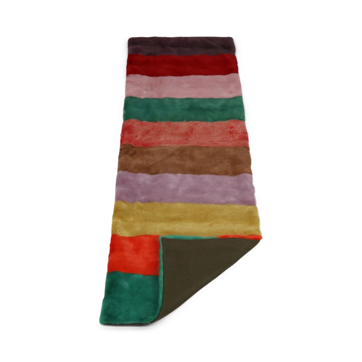 Minkpläd | Kashmirbaksida | Flerfärgad ljus | 52x156 cm