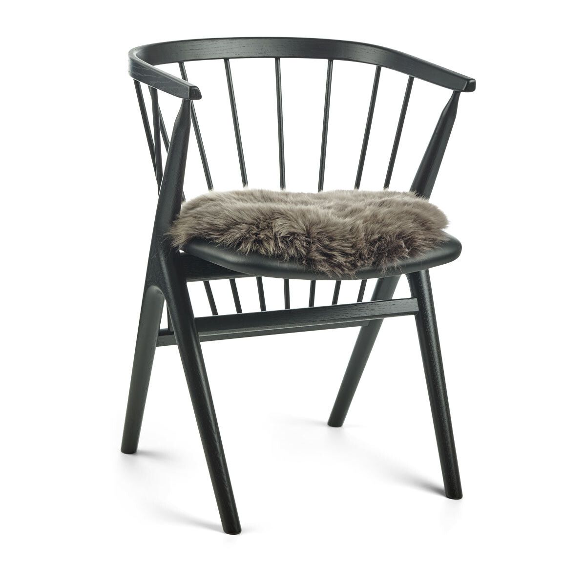 Stolsdyna | Lång lugg | Nya Zealand | Ø38 cm Valnöt