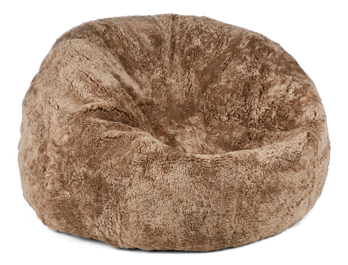 Runda saccosäck | Kort lugg | Nya Zealand | 73x74 cm & 93x92 cm Ljusbrun
