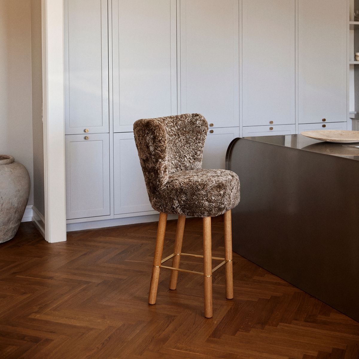 Emilia barstol Koksgrå