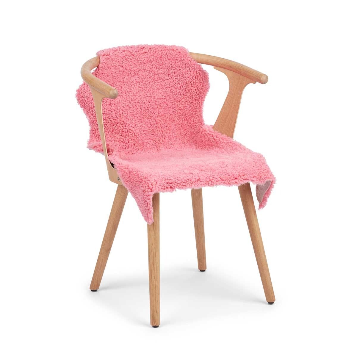 Fårskinn | Kort lugg | Nya Zeeland | 90x60 cm Korallpink