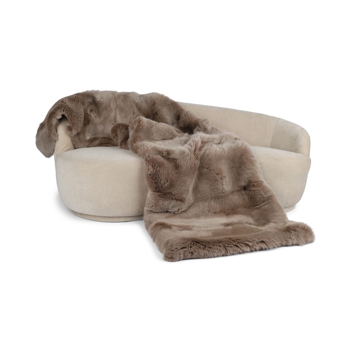 Premium rävskinnspläd | Kasmirbaksida | Camel | 270x70 cm