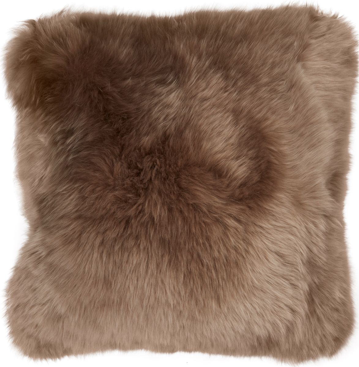 Lång Lugg Fårskinn Kudde Taupe