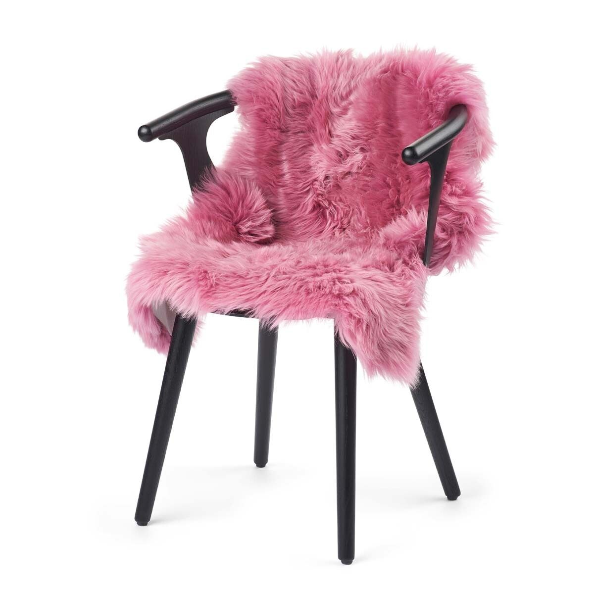 Fårskinn | Lång lugg | Nya Zeeland | 100x60 cm Malaga Pink