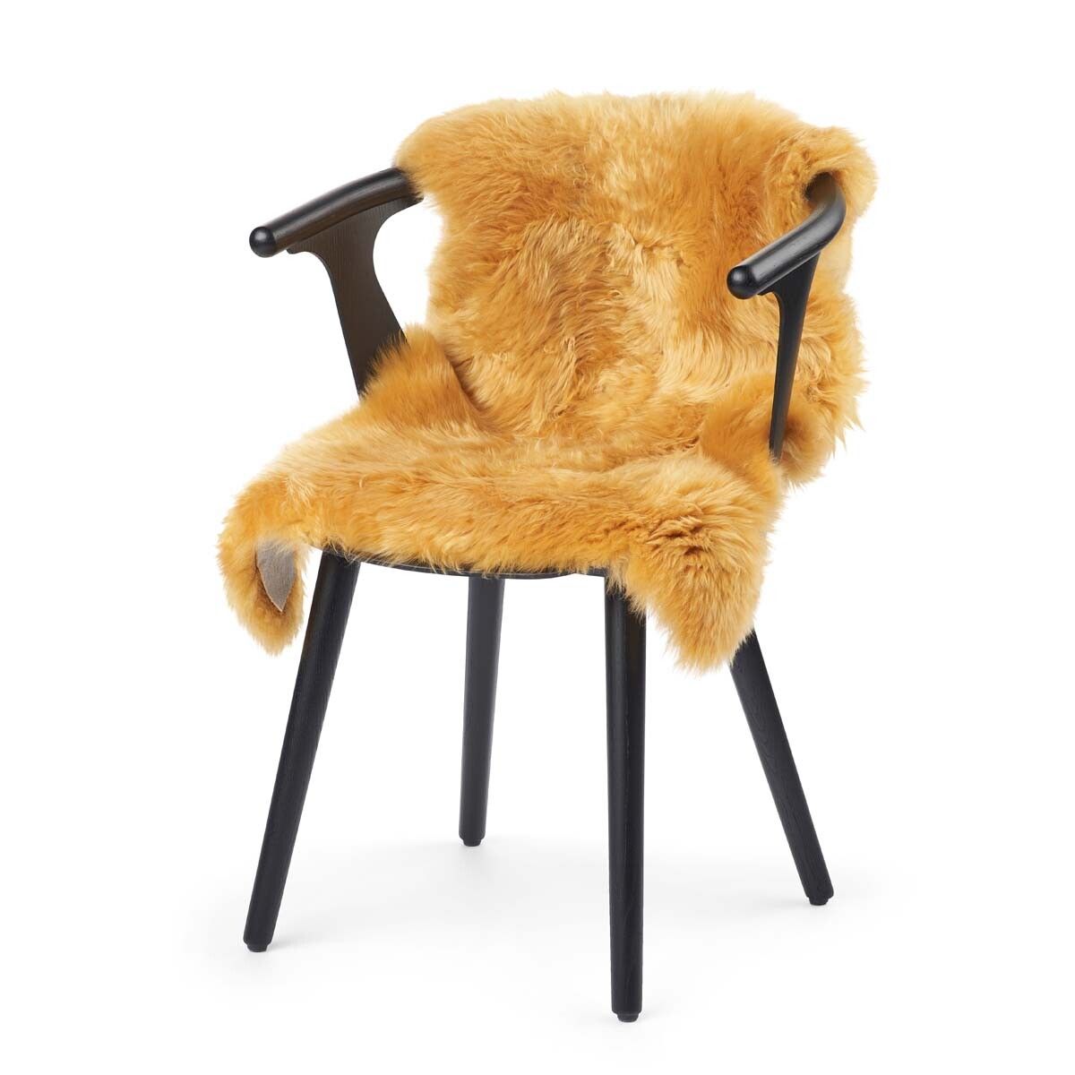 Fårskinn | Lång lugg | Nya Zeeland | 100x60 cm Gul