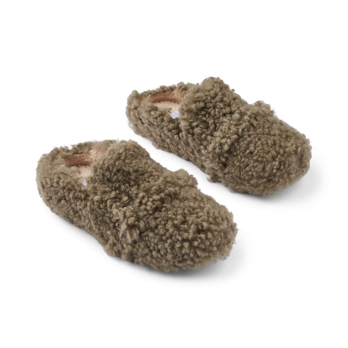 Curly Tofflor Mörkgrön