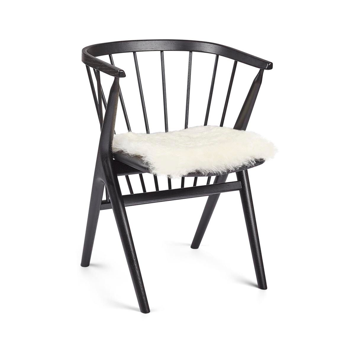 Stolsdyna | Kort lugg | Island | 40x40 cm Naturvit