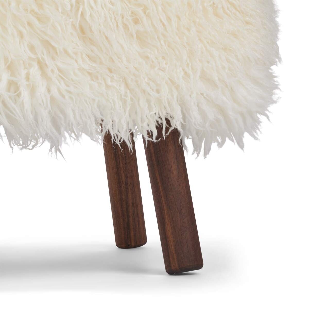 Emily Lounge Chair | Lång ull Snövit