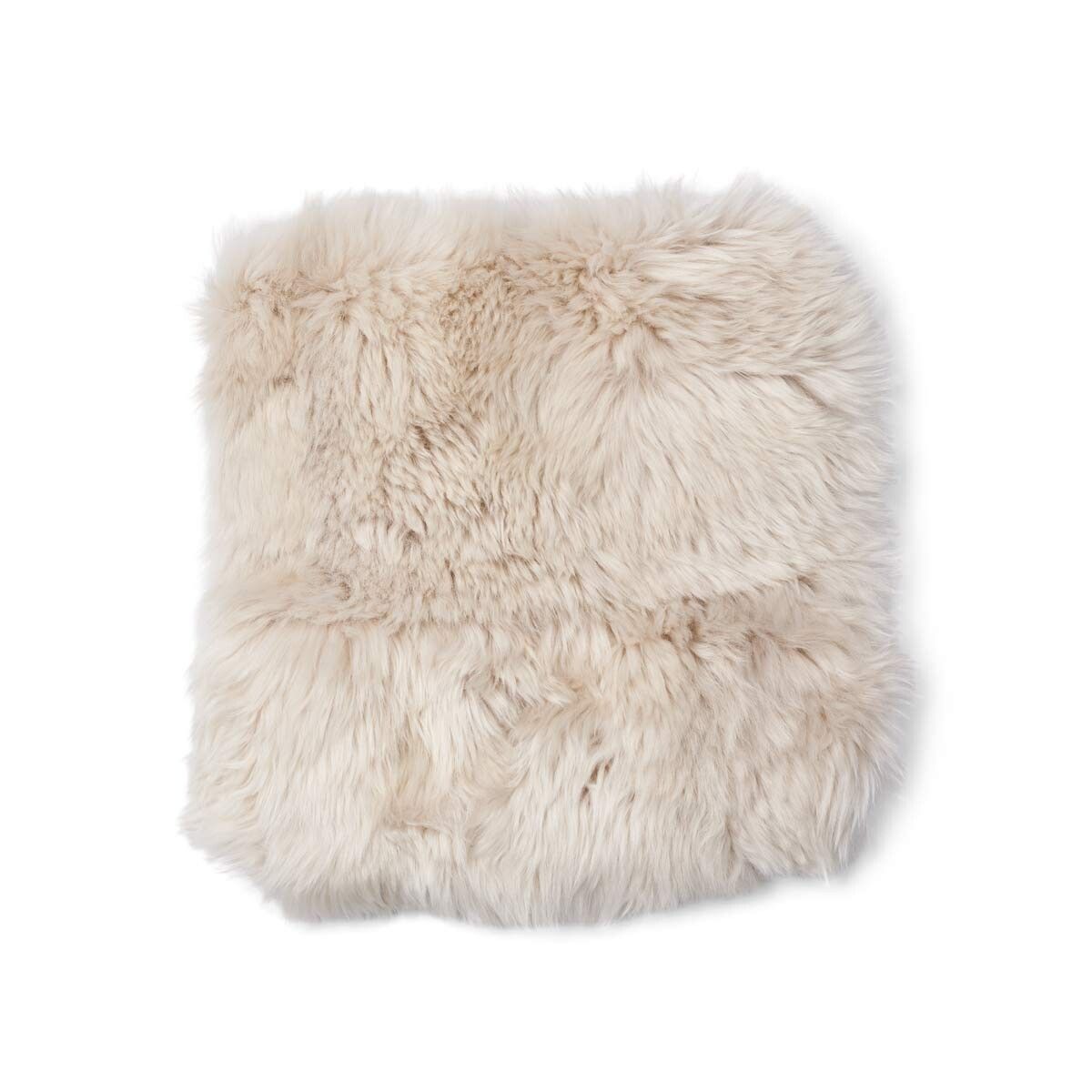 Zero Waste stolsdyna | Lång lugg | Nya Zeeland | 35x35 cm Beige