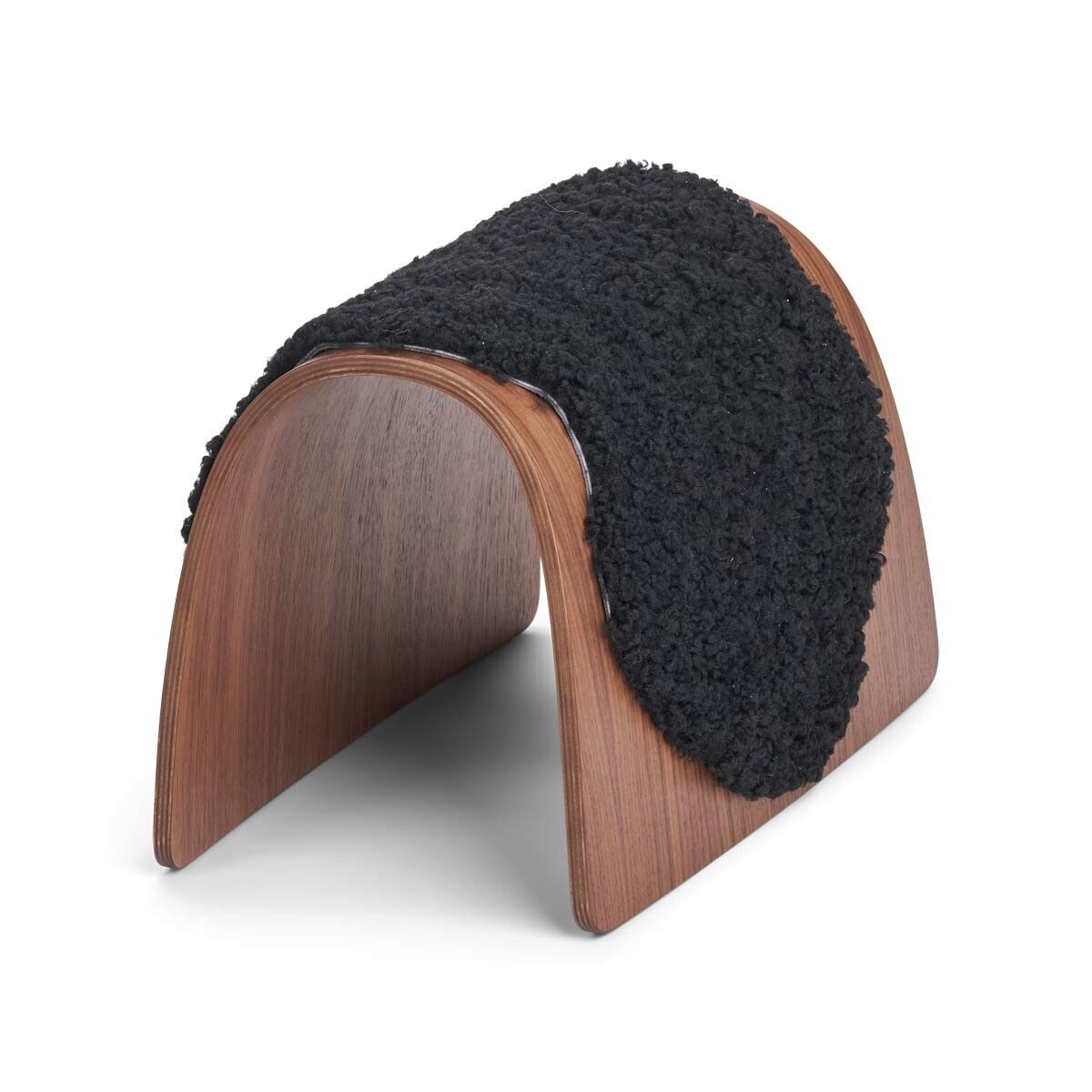 Sheep Stool cover | Kort lugg | Nya Zeeland Svart