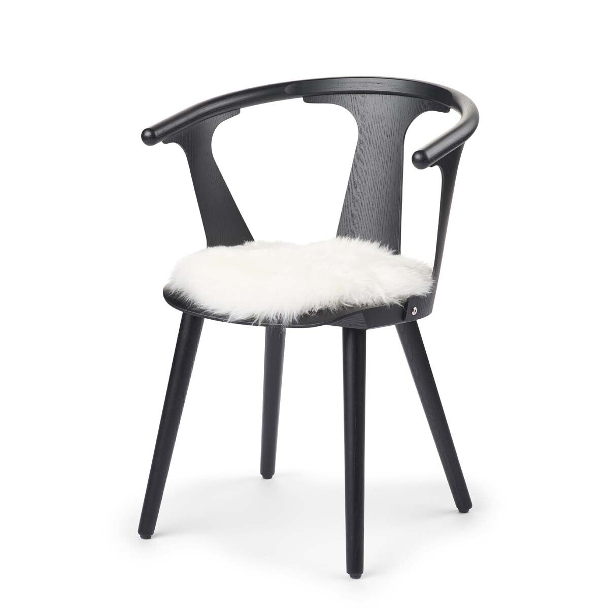 Stolsdyna | Lång lugg | Nya Zealand | Ø38 cm Vit