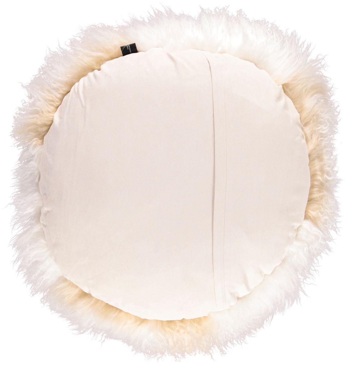 Fårskinnskudde | Lockig | Tibet | Ø38/45/62 cm Guldvit / Vit