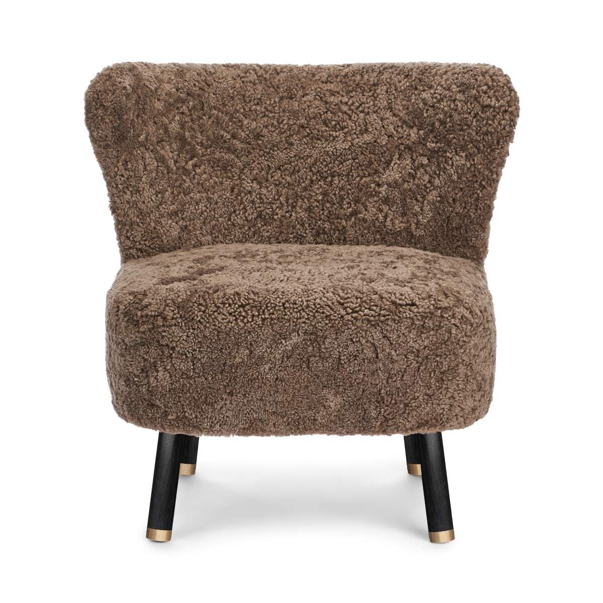 Emil Lounge Chair | Kort lugg Ljusbrun