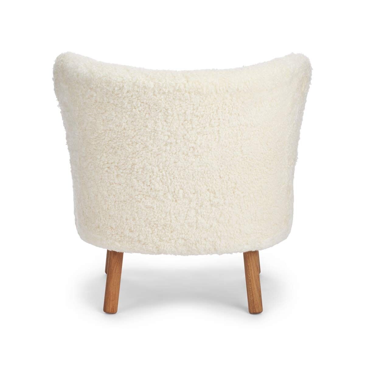 Emil Lounge Chair | Kort lugg Vit