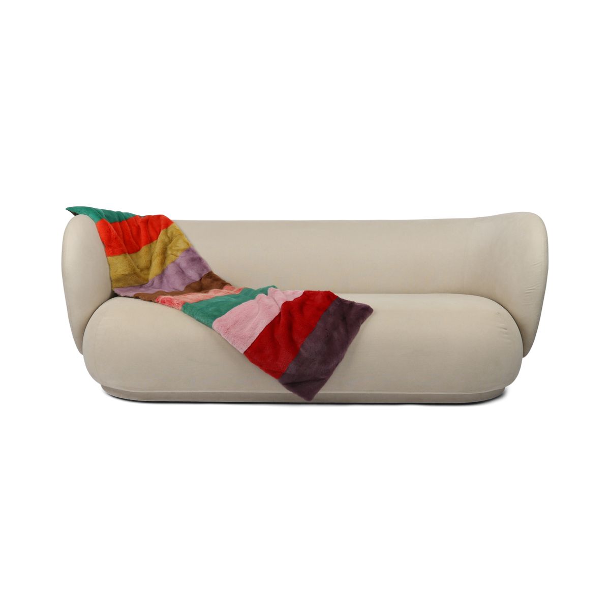Minkpläd | Kashmirbaksida | Flerfärgad ljus | 52x156 cm
