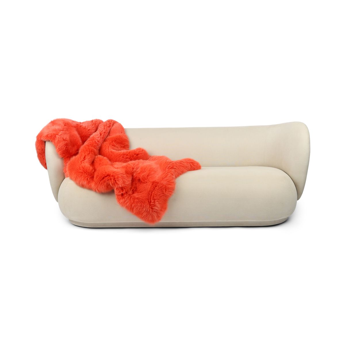 Premium rävskinnspläd | Kasmirbaksida | Orange | 180x70 cm
