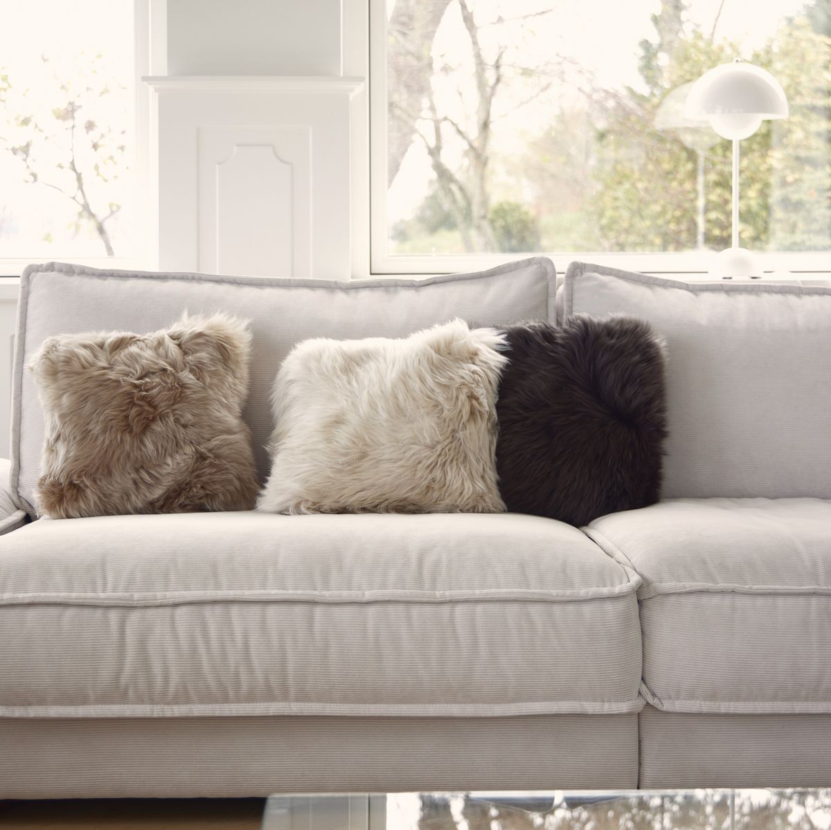 Fårskinnskudde | Lång lugg | Nya Zeeland | 35x35 cm Svart