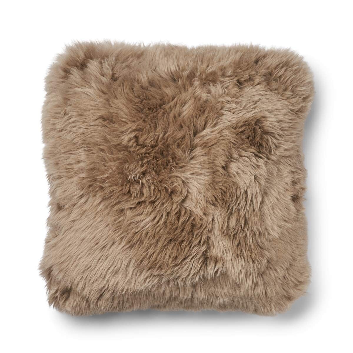 Classic Lång Lugg Fårskinn Kudde Beige/Taupe
