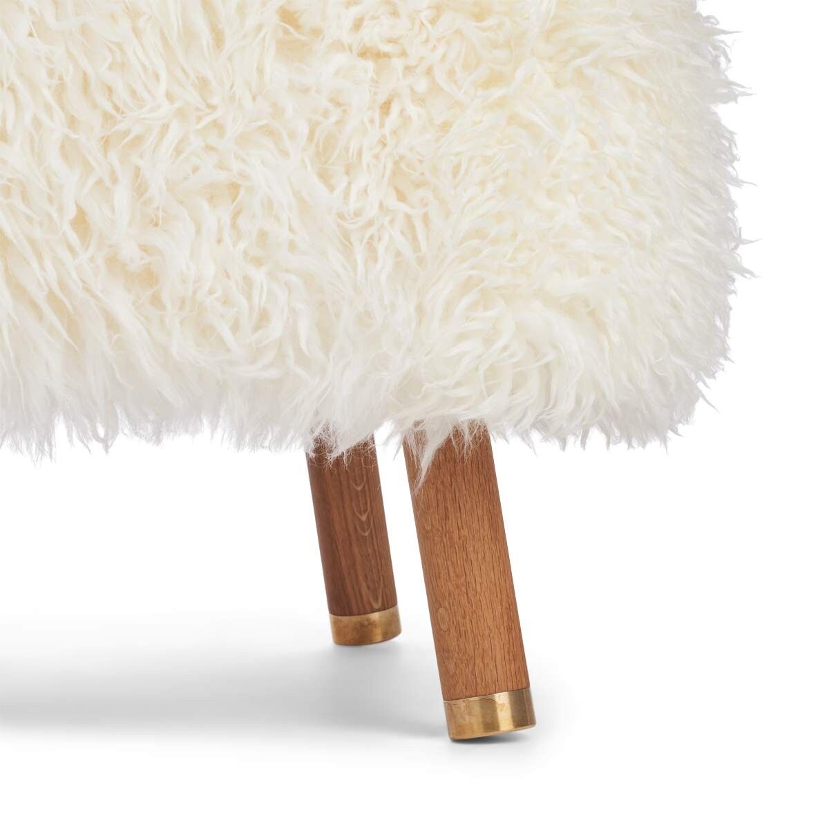 Emil Lounge Chair | Lång ull Vit