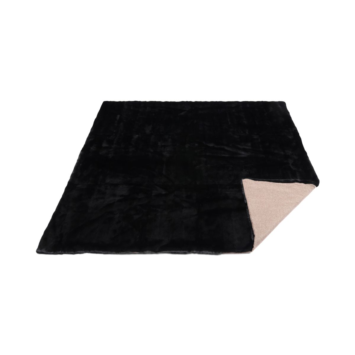 Minkpläd | Kashmirbaksida | Svart | 188x182 cm