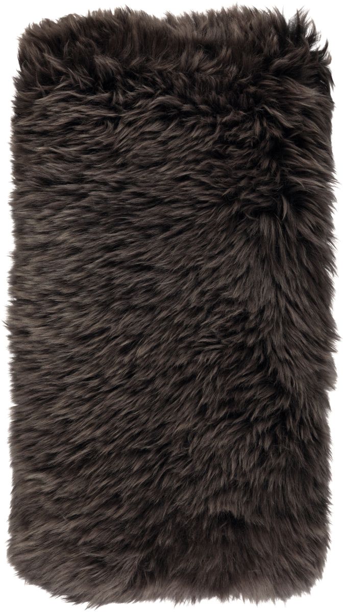 Fårskinnskudde | Lång lugg | Nya Zeeland | 28x56 cm Valnöt