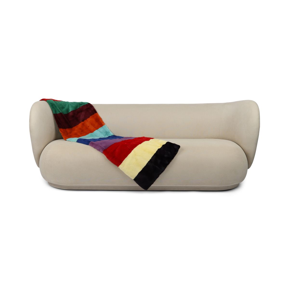 Minkpläd | Kashmirbaksida | Flerfärgad ljus | 52x156 cm