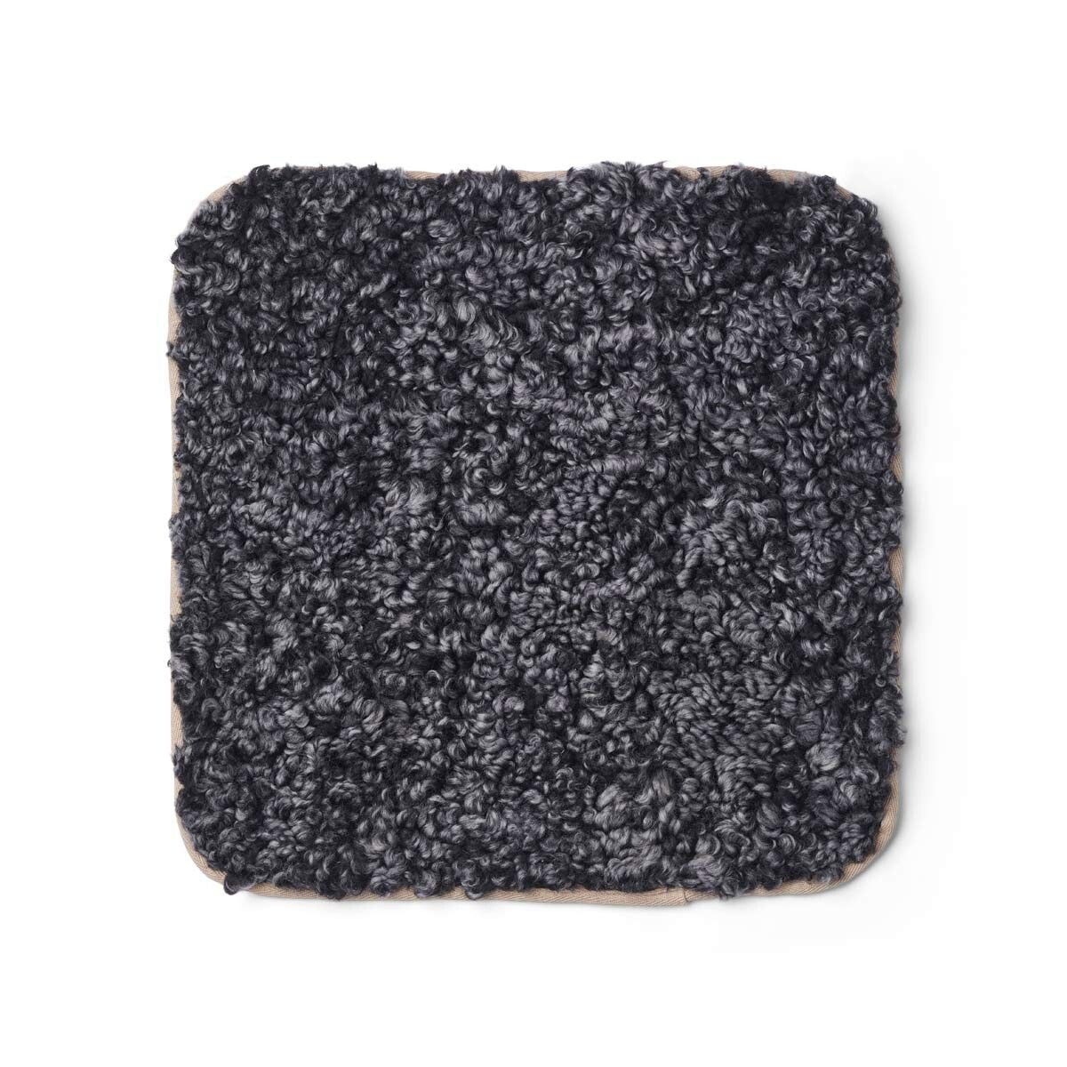 Zero Waste stolsdyna | Kort lugg | Nya Zeeland | 35x35 cm Koksgrå