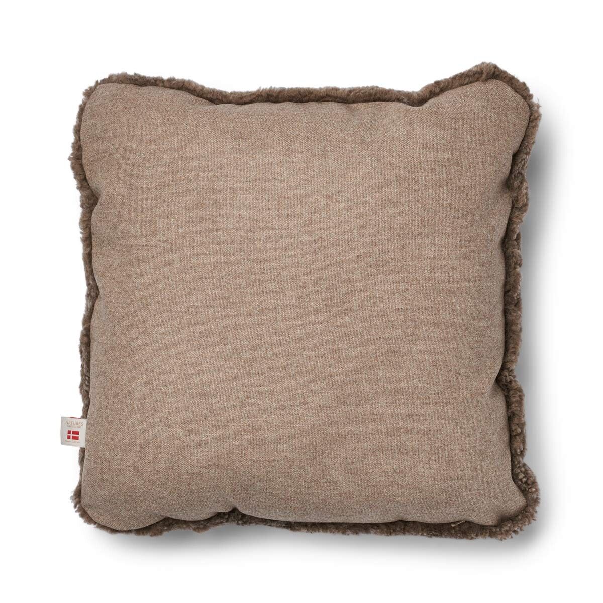 Classic Kort Lugg Fårskinn Kudde Beige/Taupe
