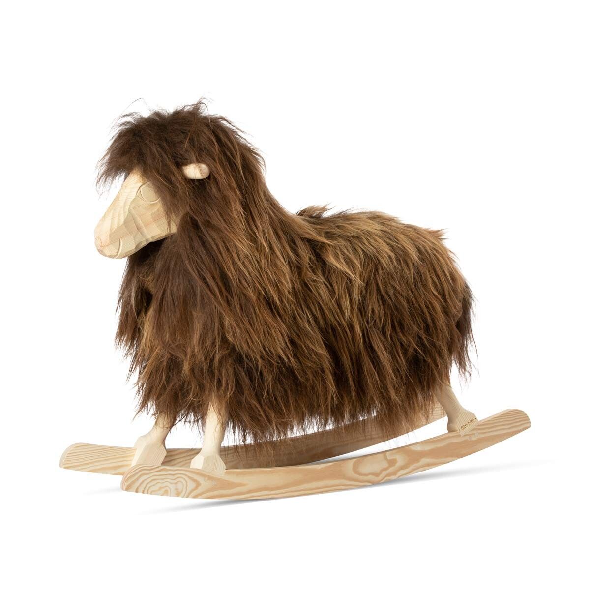 Gungfår | Lång lugg | L85xW25xH60 cm Naturbrun