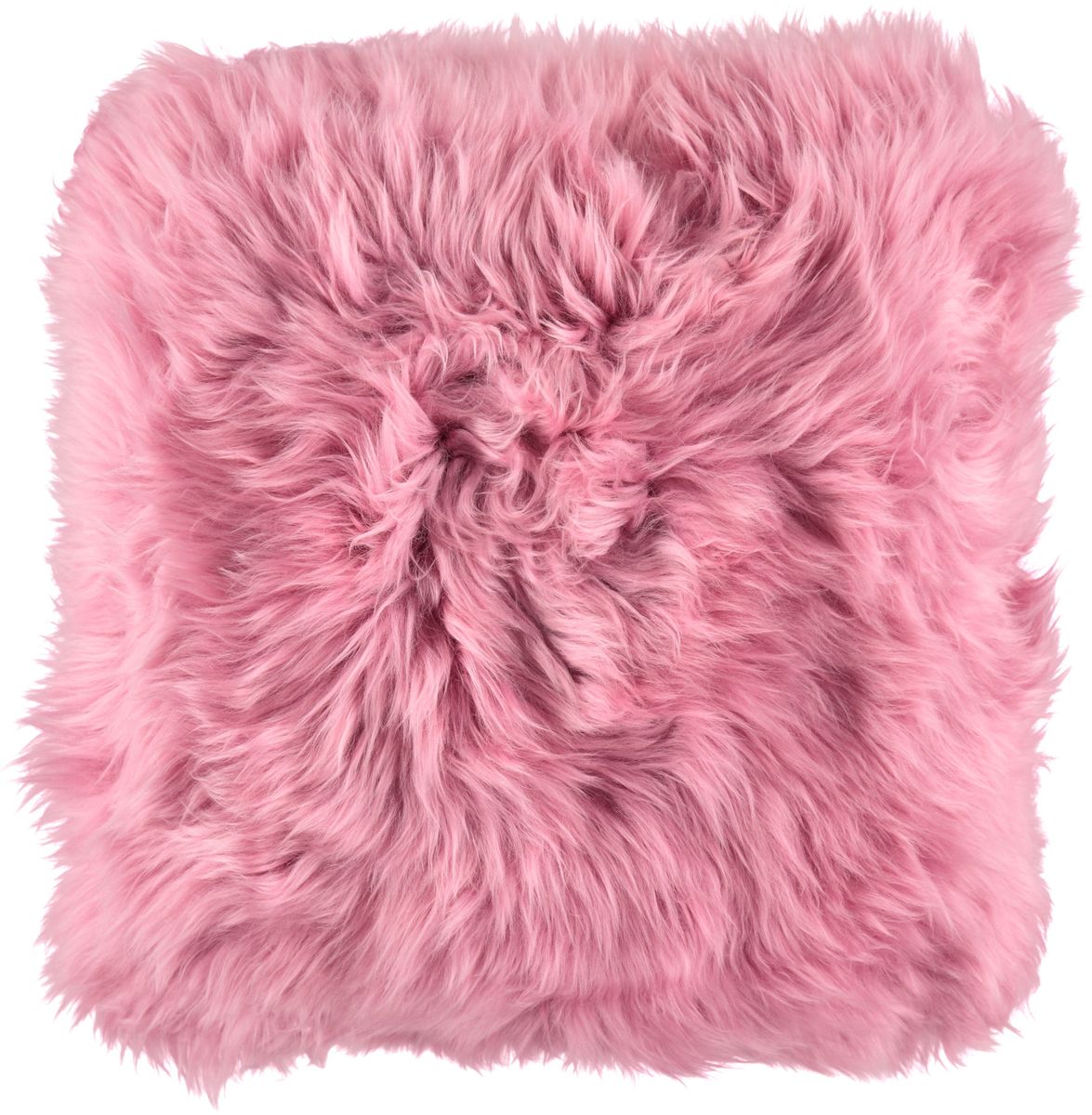 Fårskinnskudde | Lång lugg | Nya Zeeland | 35x35 cm Malaga Pink