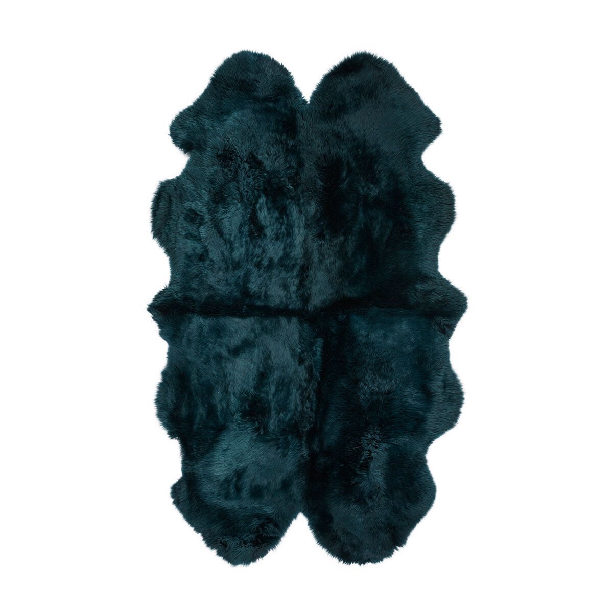 Fårskinnsmatta | Lång lugg | Nya Zealand | 180x110 cm Blågrön
