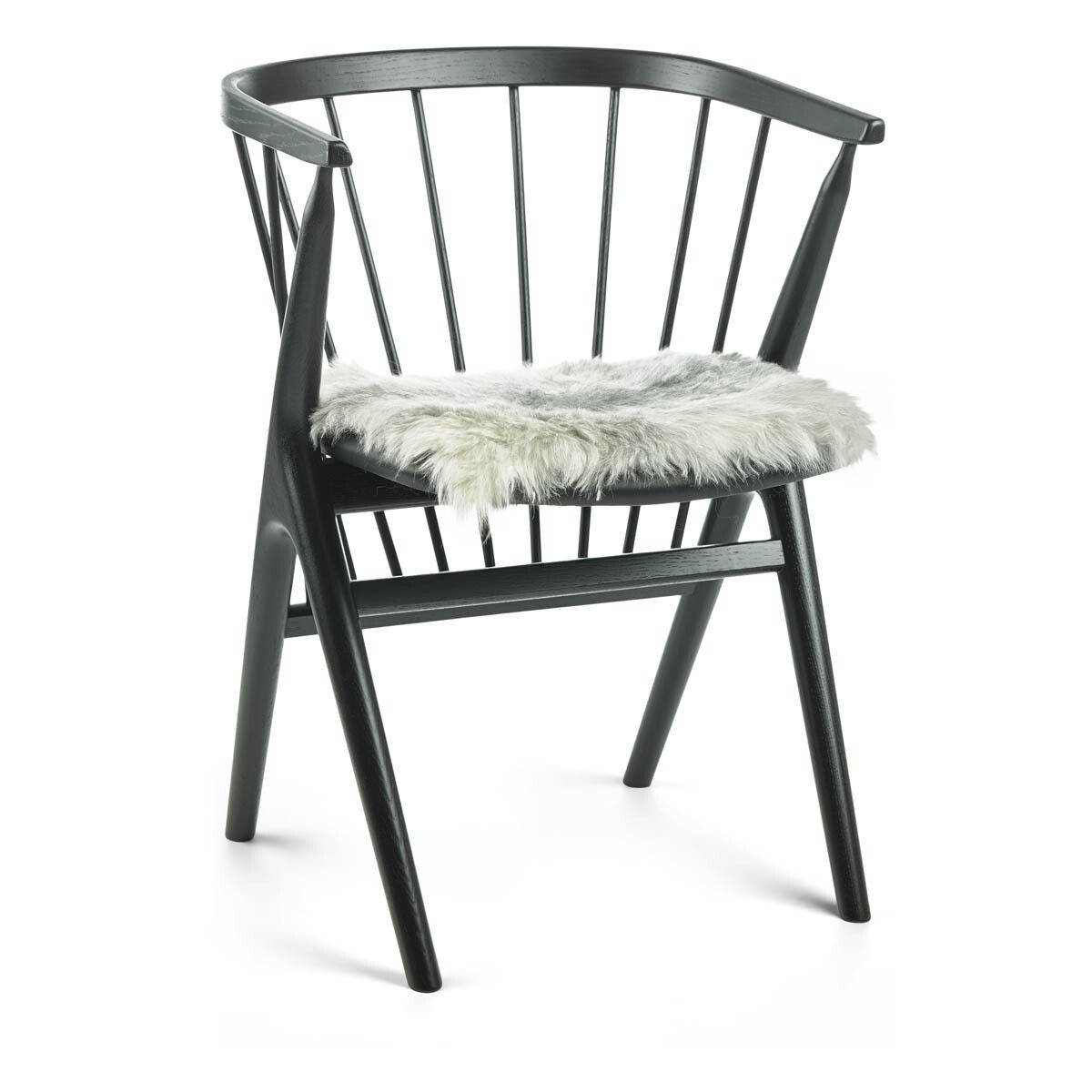 Stolsdyna | Kort lugg | Island | 40x40 cm Naturleg Grå