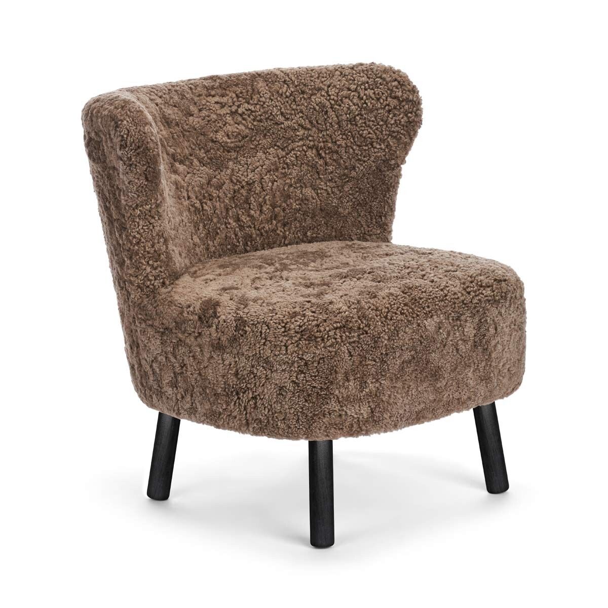 Emil Lounge Chair | Kort ull Taupe