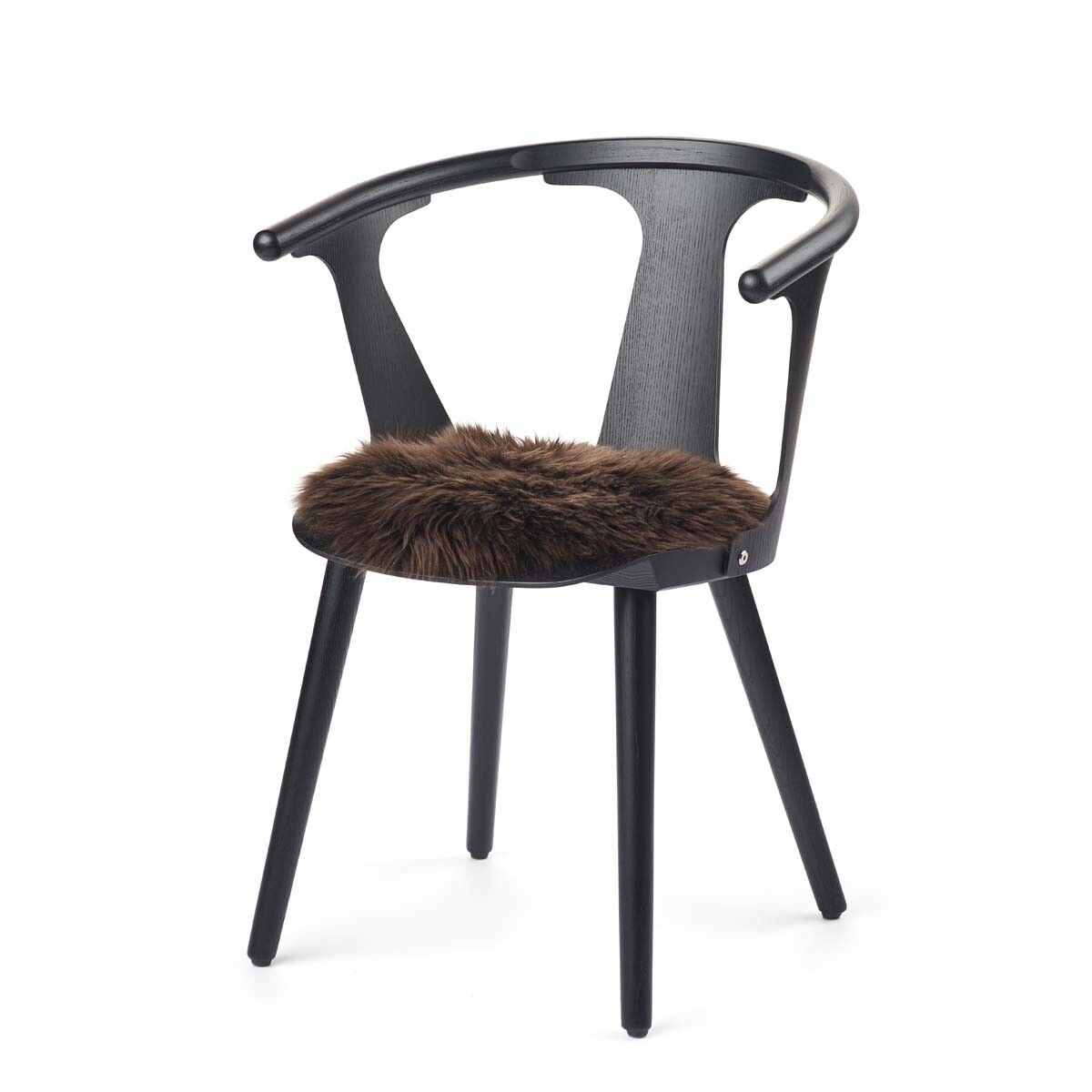 Stolsdyna | Lång lugg | Nya Zealand | Ø38 cm Choklad
