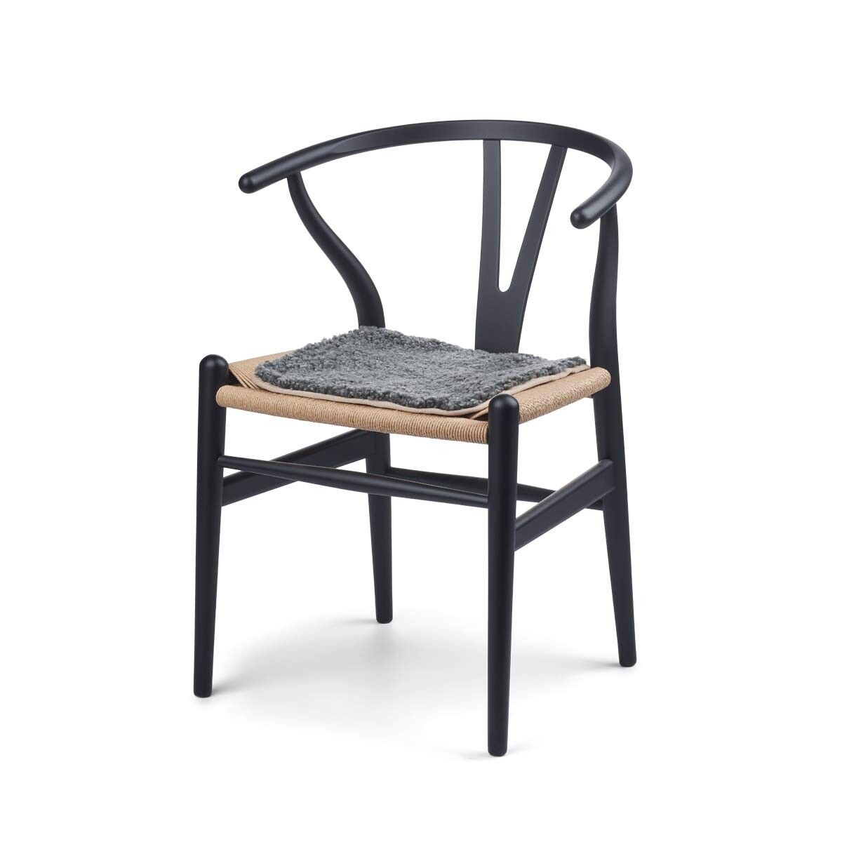 Zero Waste stolsdyna | Kort lugg | Nya Zeeland | 35x35 cm Grå