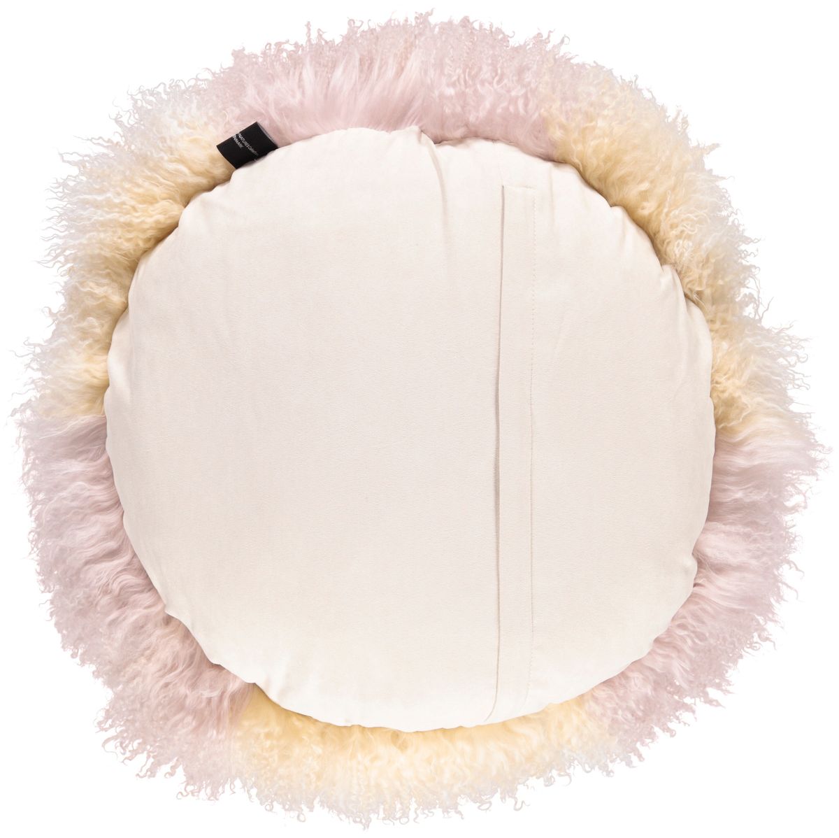 Fårskinnskudde | Lockig | Tibet | Ø38/45/62 cm Gyllene Vit / Dove