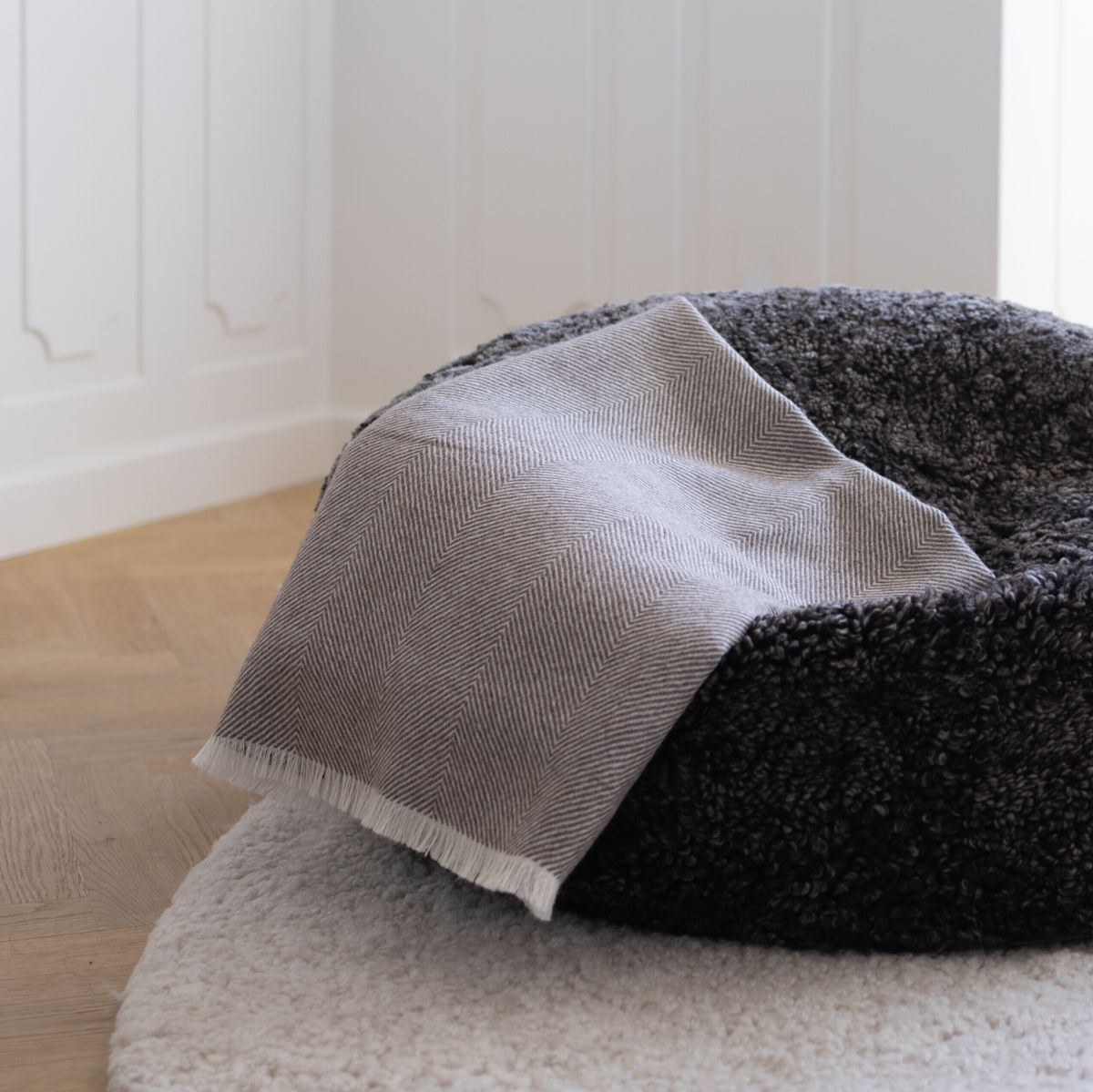 Sidsley ullpläd Mörkbrun