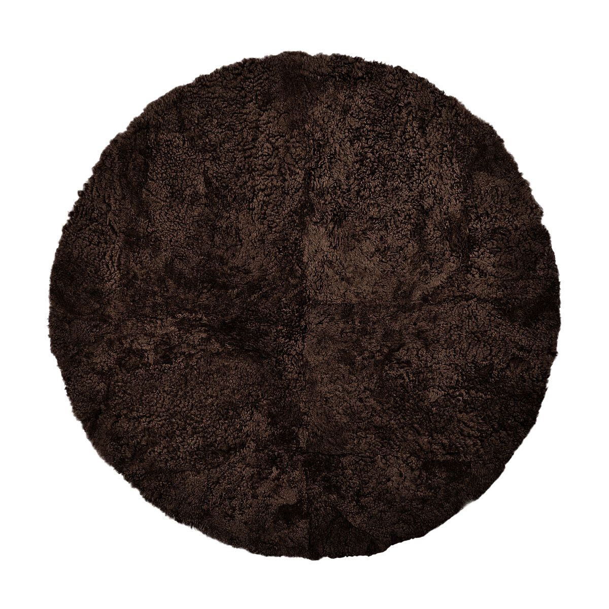 Designmatta | Kort lugg | Nya Zeeland | Ø180 cm Cappuccino