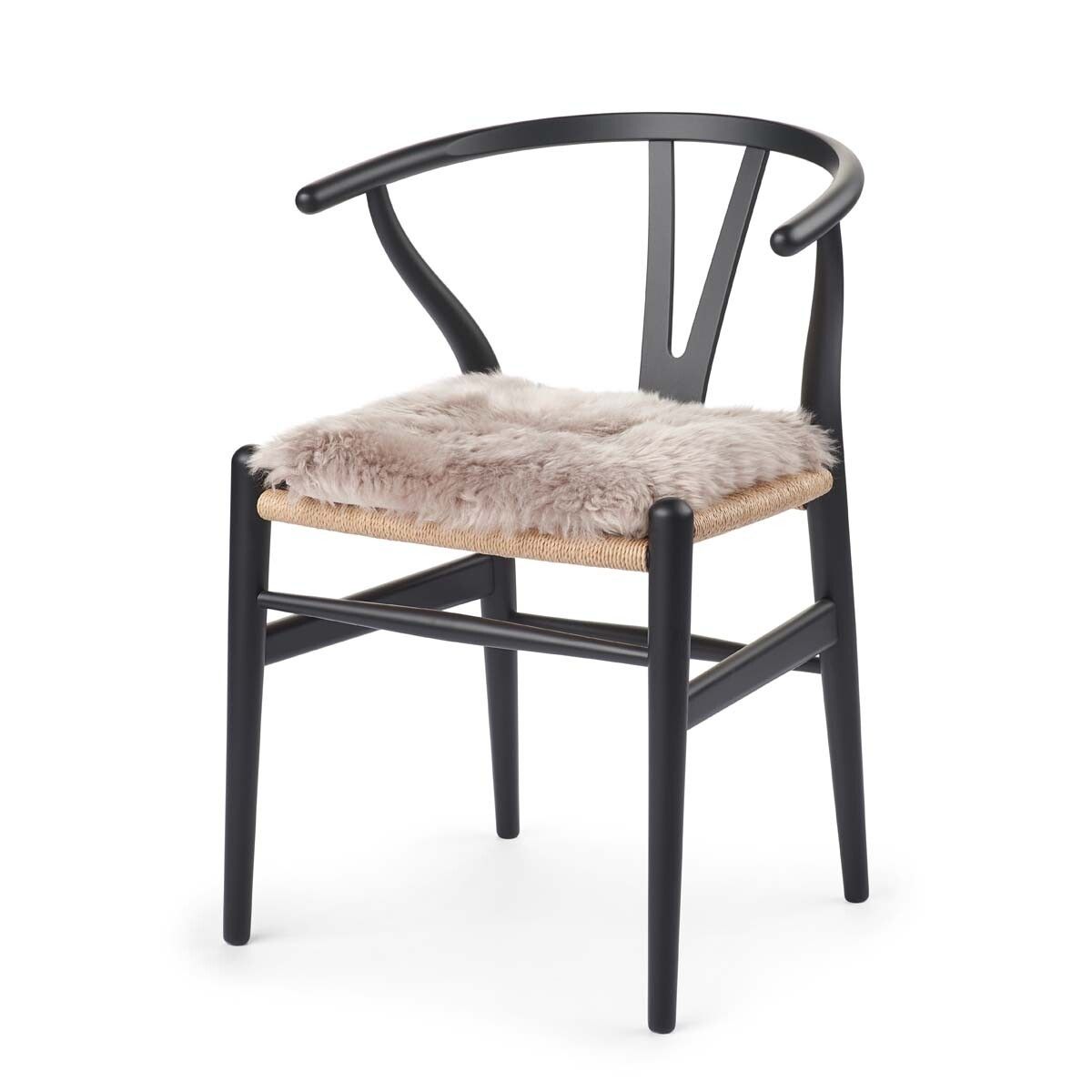 Stolsdyna m/fyllning | Lång lugg | Nya Zeeland | 37x37 cm Dove