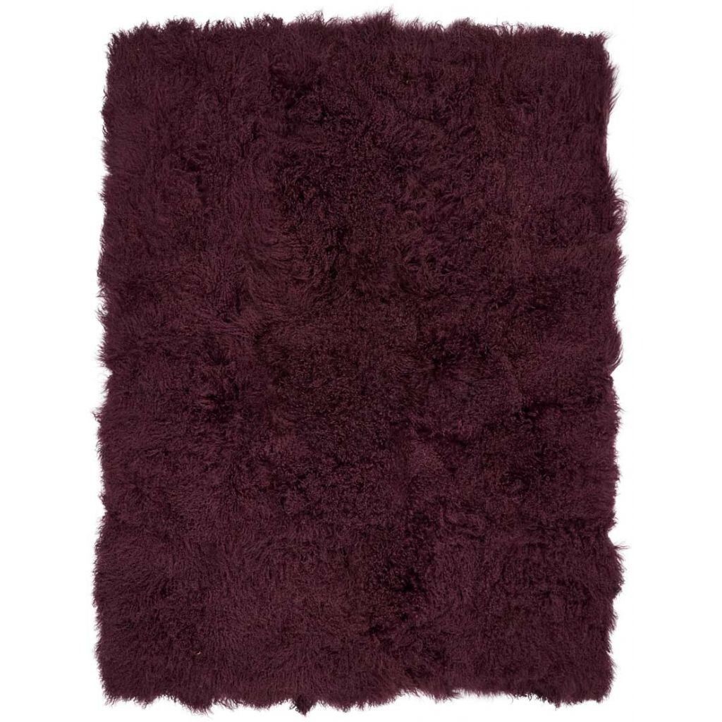 Fårskinnsfilt | Lockig | Tibet | 140x180 cm Mörk Lila